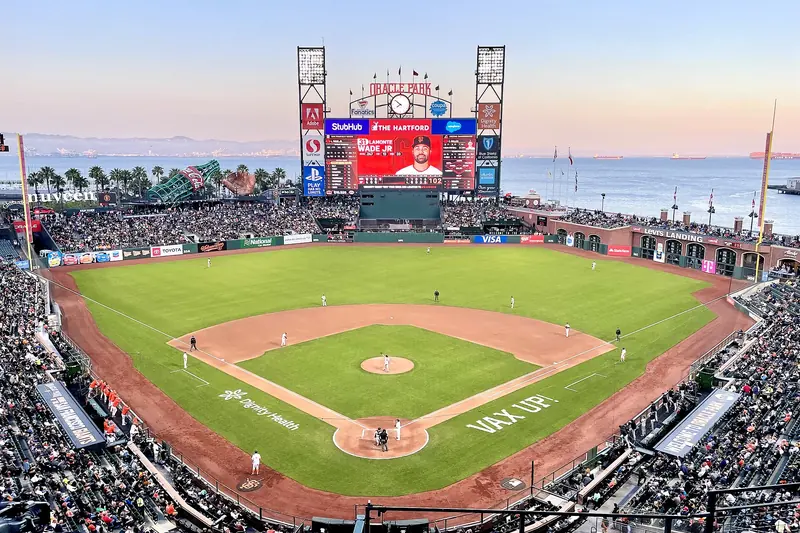 Oracle Park on the San Francisco waterfront
