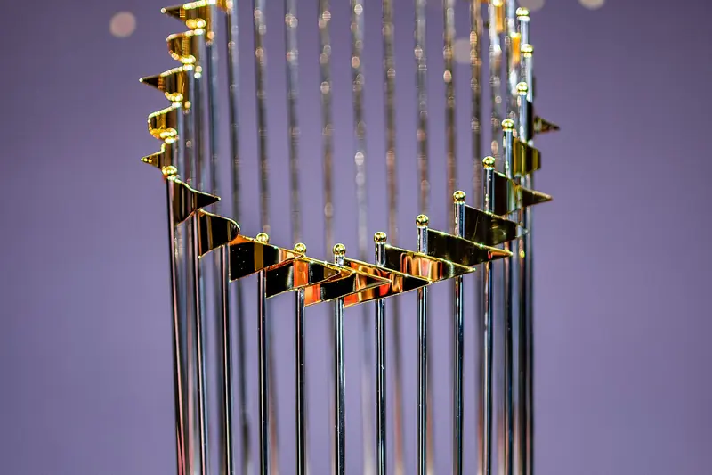 The Commissioner's Trophy awarded to the World Series champion