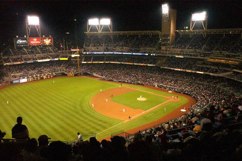Aerial view of a baseball diamond