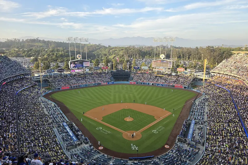 Dodger Stadium, home ballpark of the Los Angeles Dodgers